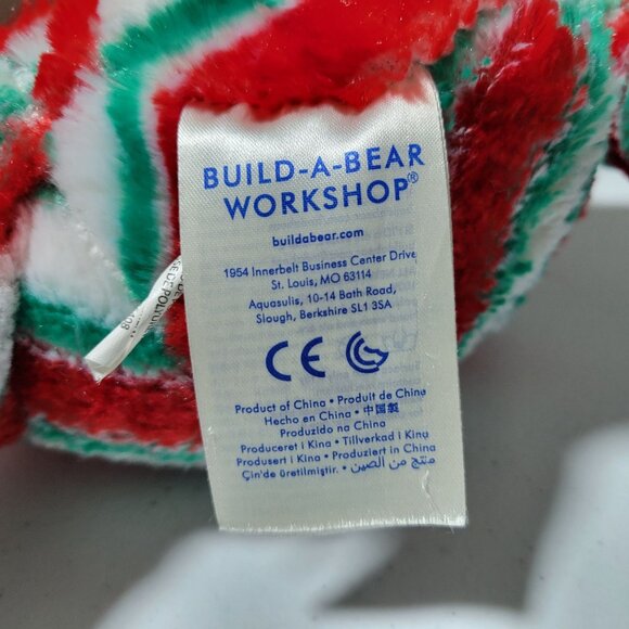 Build a Bear Peppermint Twist Sloth 16 inch Plush Christmas Stuffed Animal Toy - Picture 3 of 6